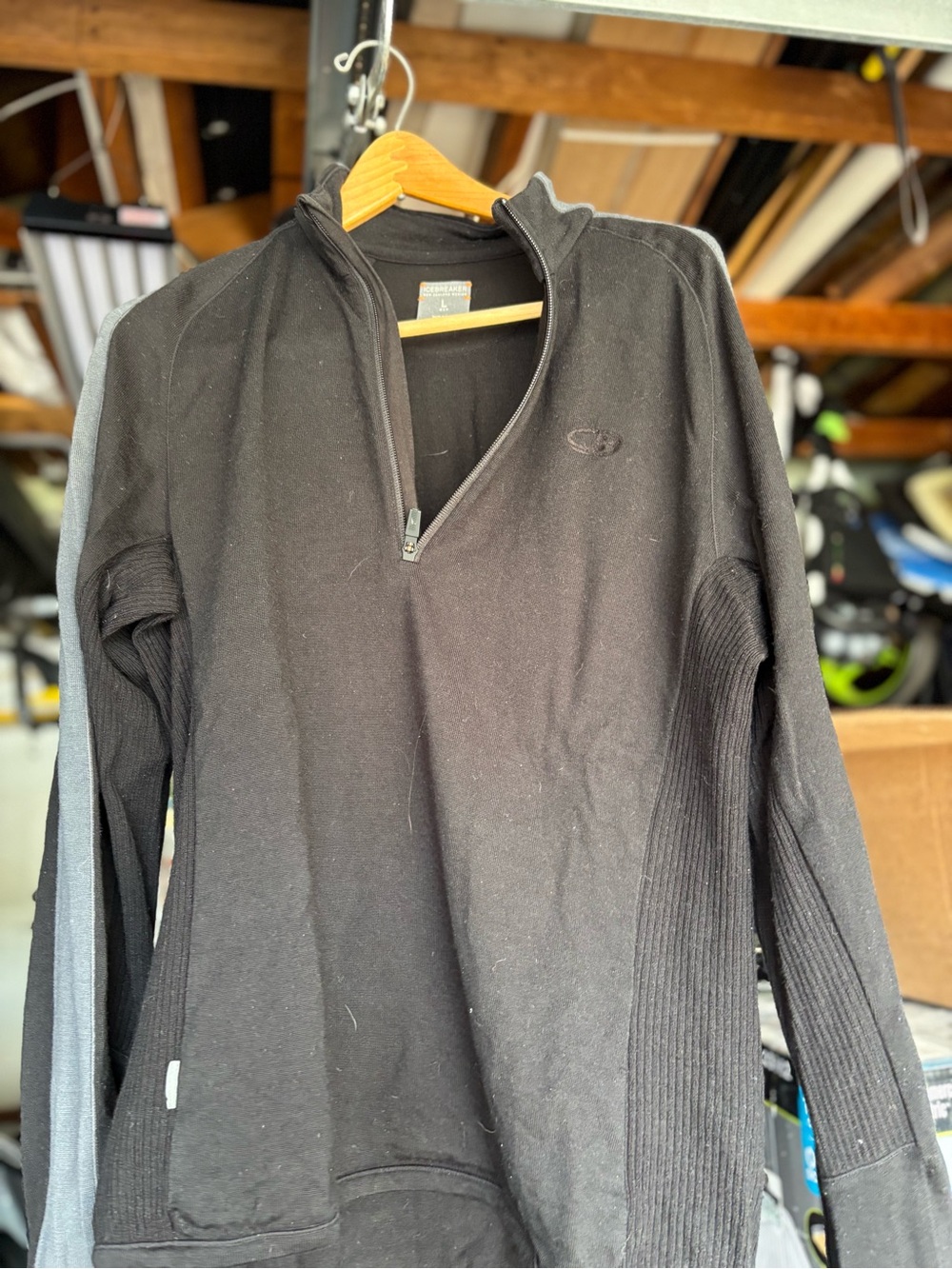 Icebreaker Black Quarter-Zip Men's Sweater